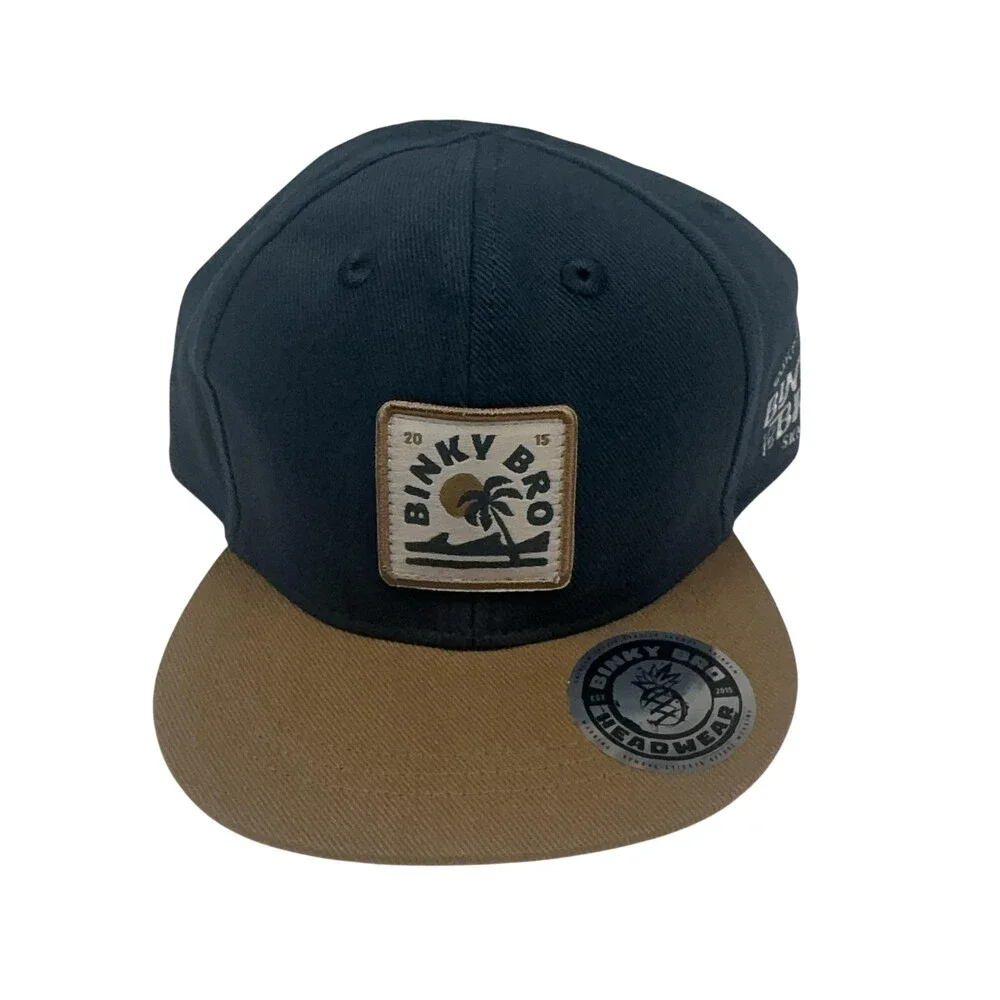 Binky Bro Snapback Cap Infant One Size Blue Tan Supertubos Surf Hat Snow Skate